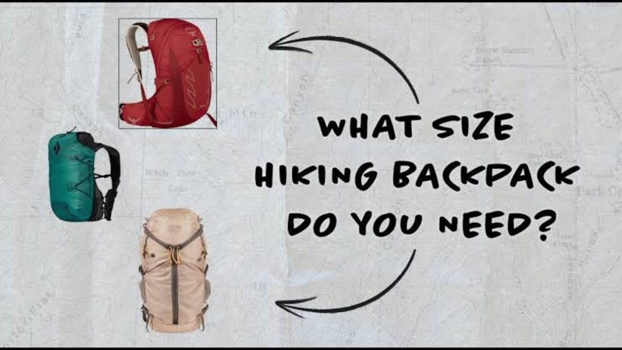 Backpack size for 3 days hiking