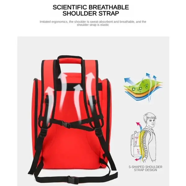 Customized waterproof emergency backpack with printed logo medical emergency backpack backpack rescue bag AED backpack - Image 2