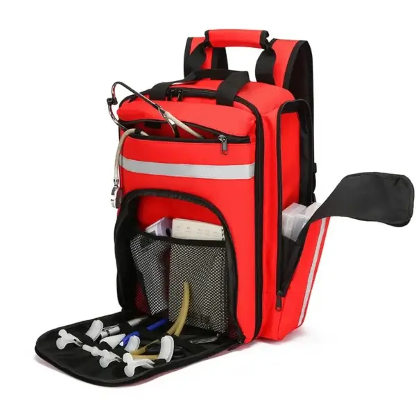 Customized waterproof emergency backpack with printed logo medical emergency backpack backpack rescue bag AED backpack - Image 5