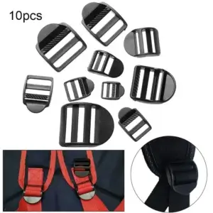 10pcs High Quality Accessories Camping Travel Backpacking Release Parts Webbing Strap Buckle Sport Bag Hook Slider Fastener
