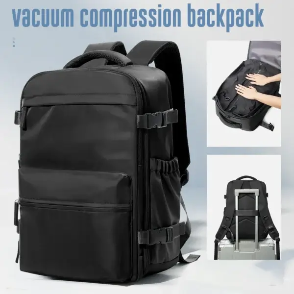 Vacuum Backpack Travel Bag for Men Large Capacity Backpack Business Laptop Backpack Women Men Expandable Backpack School Bag - Image 7