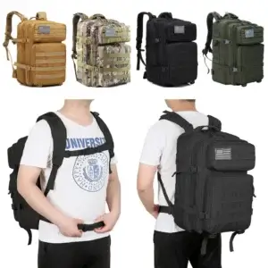 Outdoor Tactical Backpack Waterproof 45L Large Capacity Bag Army 3 Day Assault Pack Molle Bag Trekking Hiking Camping Backpacks