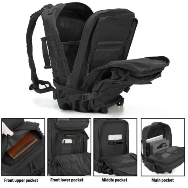 Outdoor Tactical Backpack Waterproof 45L Large Capacity Bag Army 3 Day Assault Pack Molle Bag Trekking Hiking Camping Backpacks - Image 2