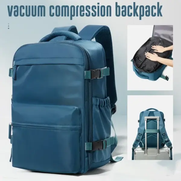 Vacuum Backpack Travel Bag for Men Large Capacity Backpack Business Laptop Backpack Women Men Expandable Backpack School Bag - Image 11