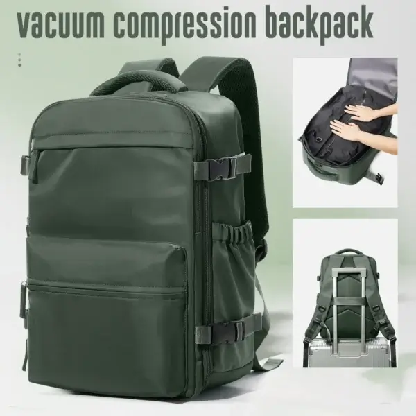Vacuum Backpack Travel Bag for Men Large Capacity Backpack Business Laptop Backpack Women Men Expandable Backpack School Bag - Image 13