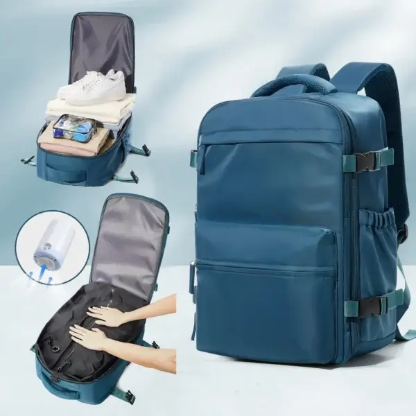 Vacuum Backpack Travel Bag for Men Large Capacity Backpack Business Laptop Backpack Women Men Expandable Backpack School Bag - Image 12