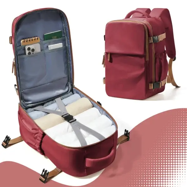 Travel Backpack for Women Men Business Backpack, Laptop Bag College School Backpack Waterproof Cabin Backpack Wizzair 40x30x20 - Image 8
