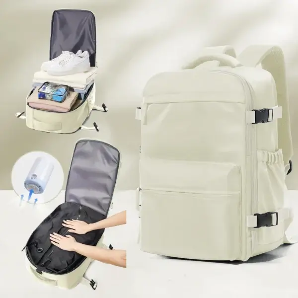 Vacuum Backpack Travel Bag for Men Large Capacity Backpack Business Laptop Backpack Women Men Expandable Backpack School Bag - Image 10