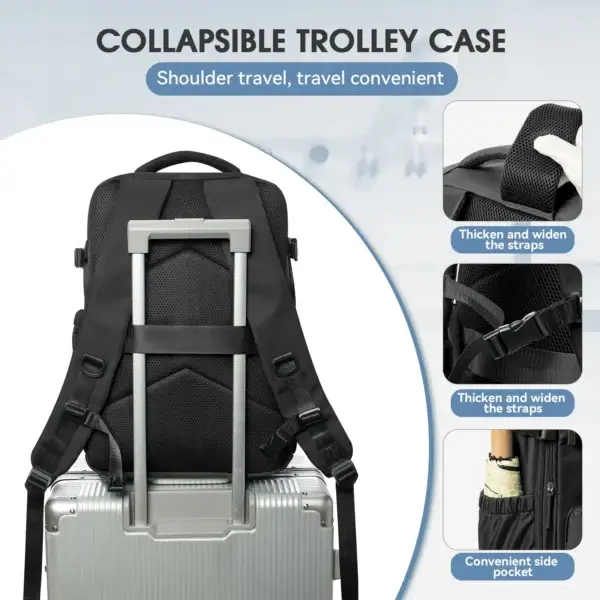 Vacuum Backpack Travel Bag for Men Large Capacity Backpack Business Laptop Backpack Women Men Expandable Backpack School Bag - Image 6