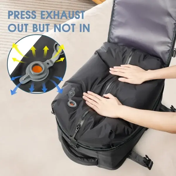 Vacuum Backpack Travel Bag for Men Large Capacity Backpack Business Laptop Backpack Women Men Expandable Backpack School Bag - Image 4